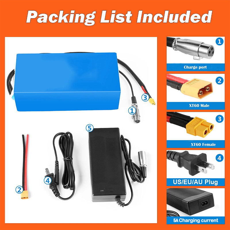 Electric Bicycle Battery 72V 30Ah - Batteria al litio 48V 52V per