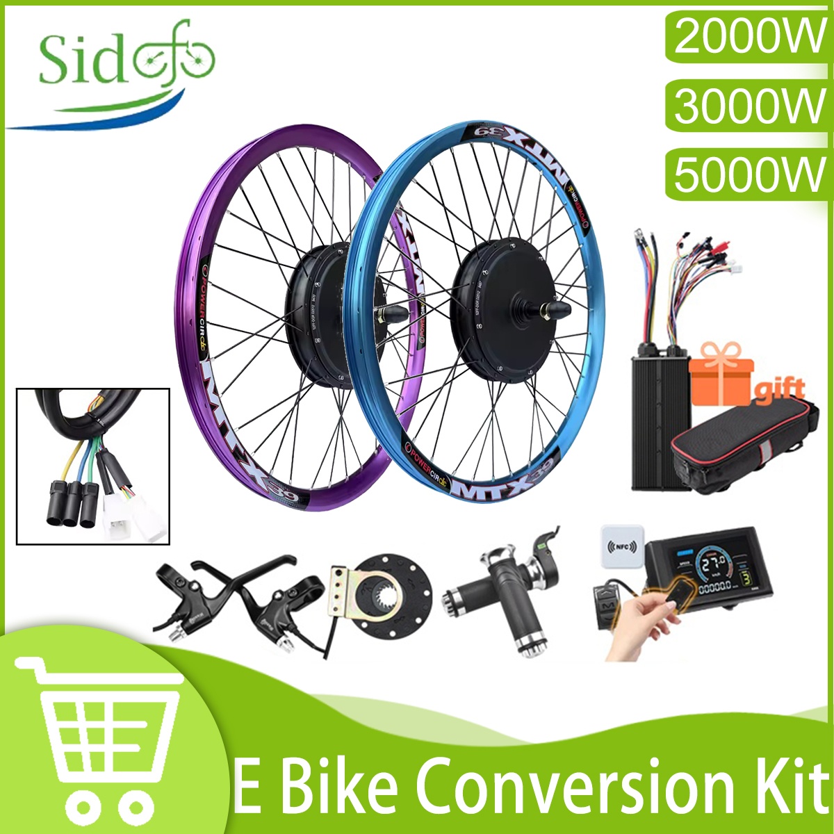 72V 5000W Hub Motor Kit - Nuovo Kit di Conversione Ebike MTX39