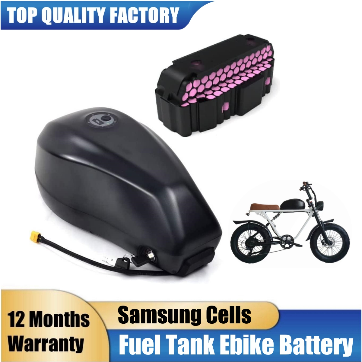 Electric Bicycle Battery 72V 30Ah - Batteria per Bicicletta Elettrica da Serbatoio