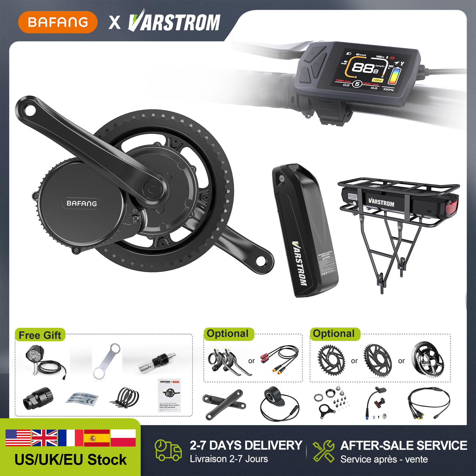 Bafang Bbshd 1000W Conversion Kit - [US Direct] Motore Centrale BAFANG 48V