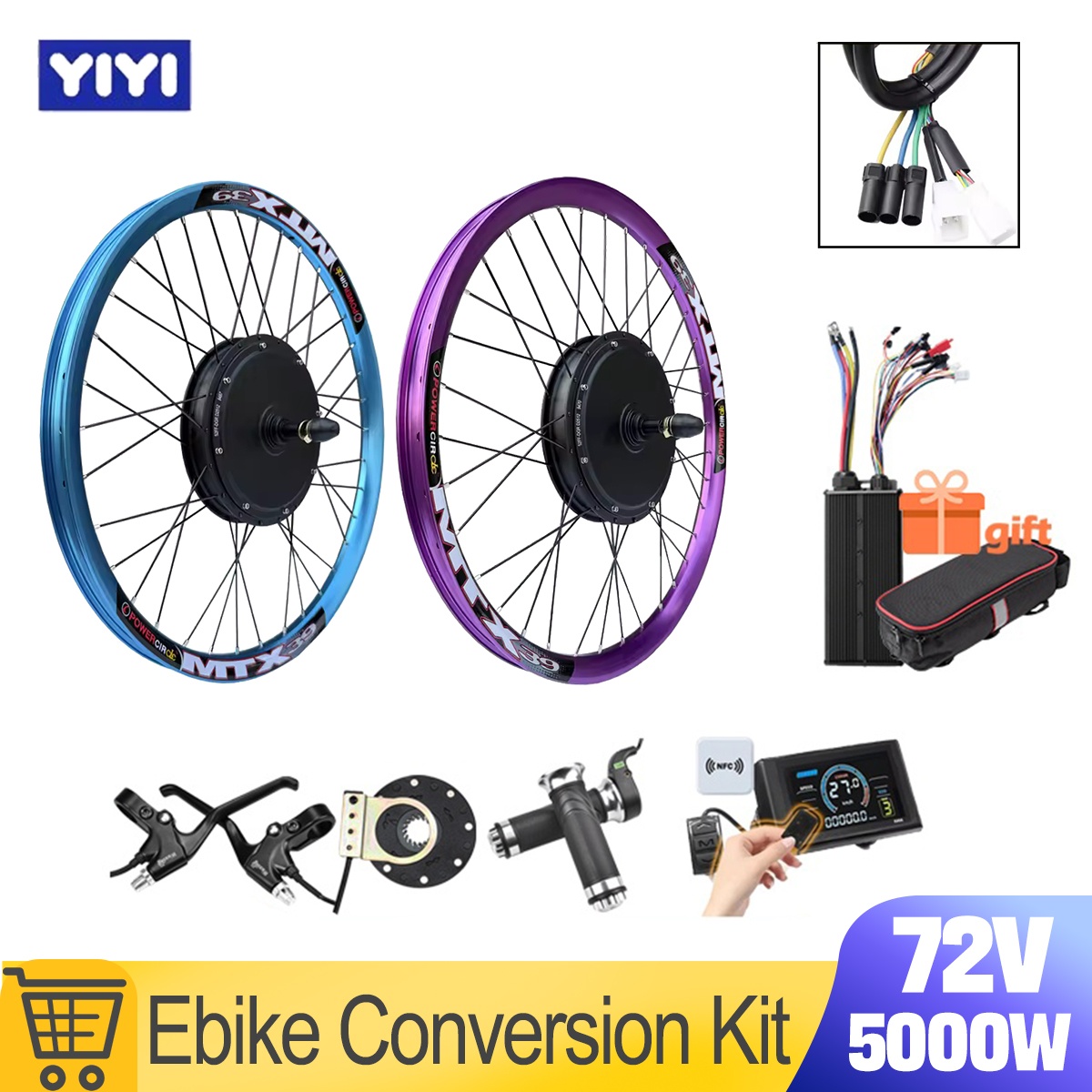 72V 5000W Hub Motor Kit - Nuovo Kit di Conversione E-Bike MTX39