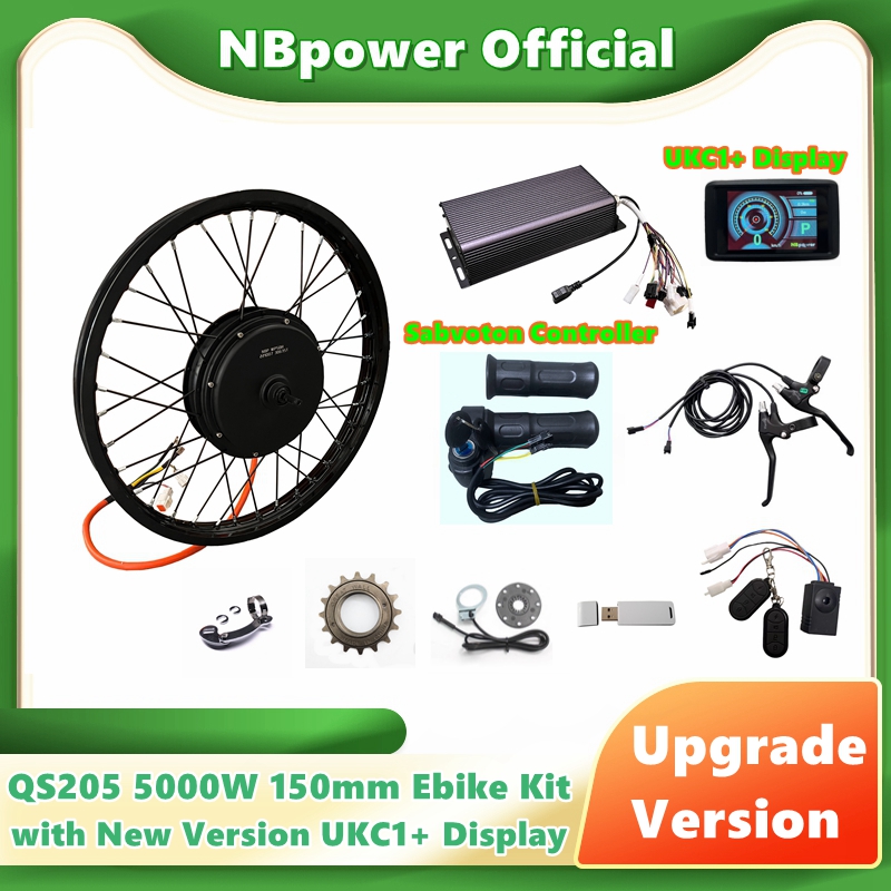 72V 5000W Hub Motor Kit - NBpower/QS205 5000W V3 150mm Kit di