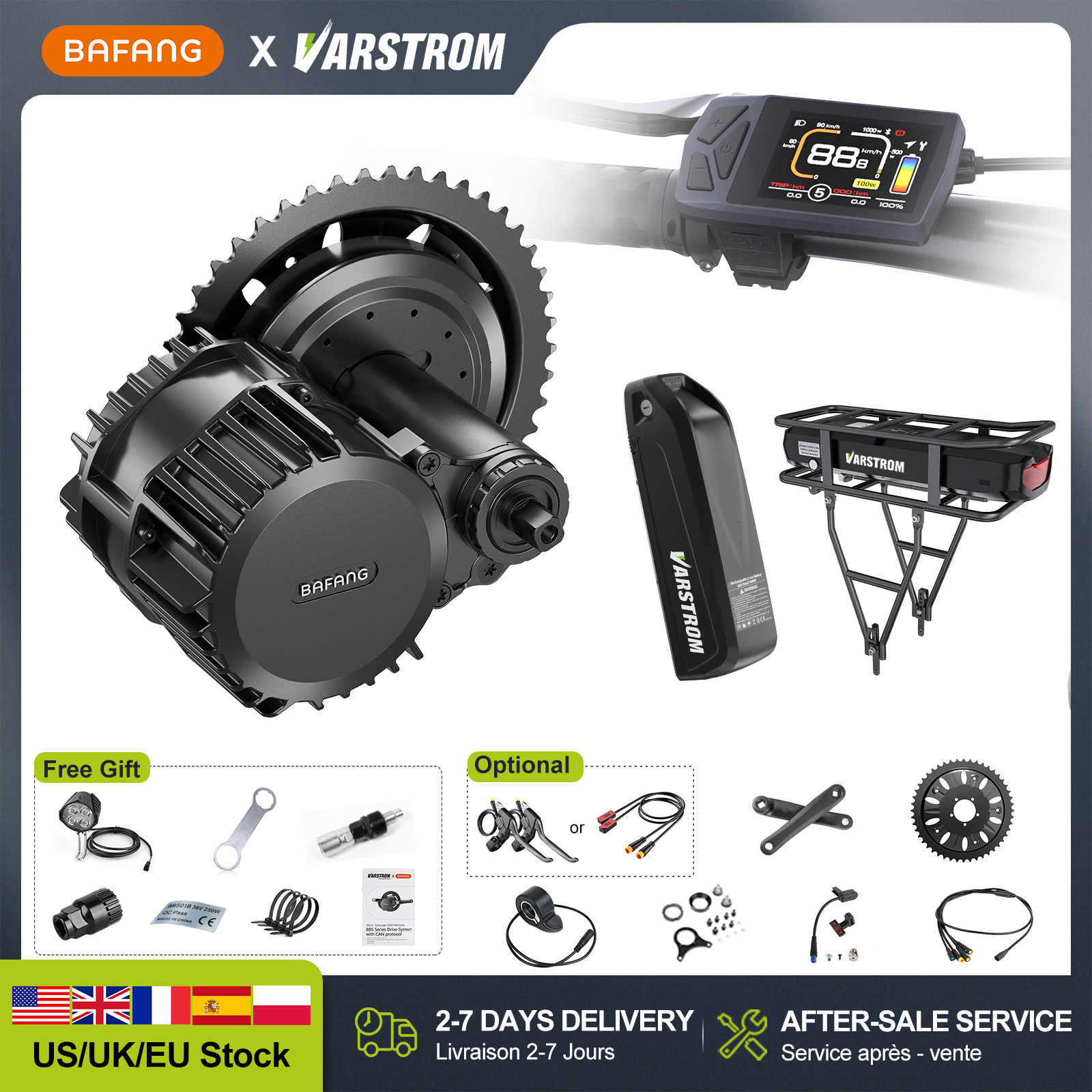 Bafang Bbshd 1000W Conversion Kit - [Disponibilità USA] Kit di conversione eBike