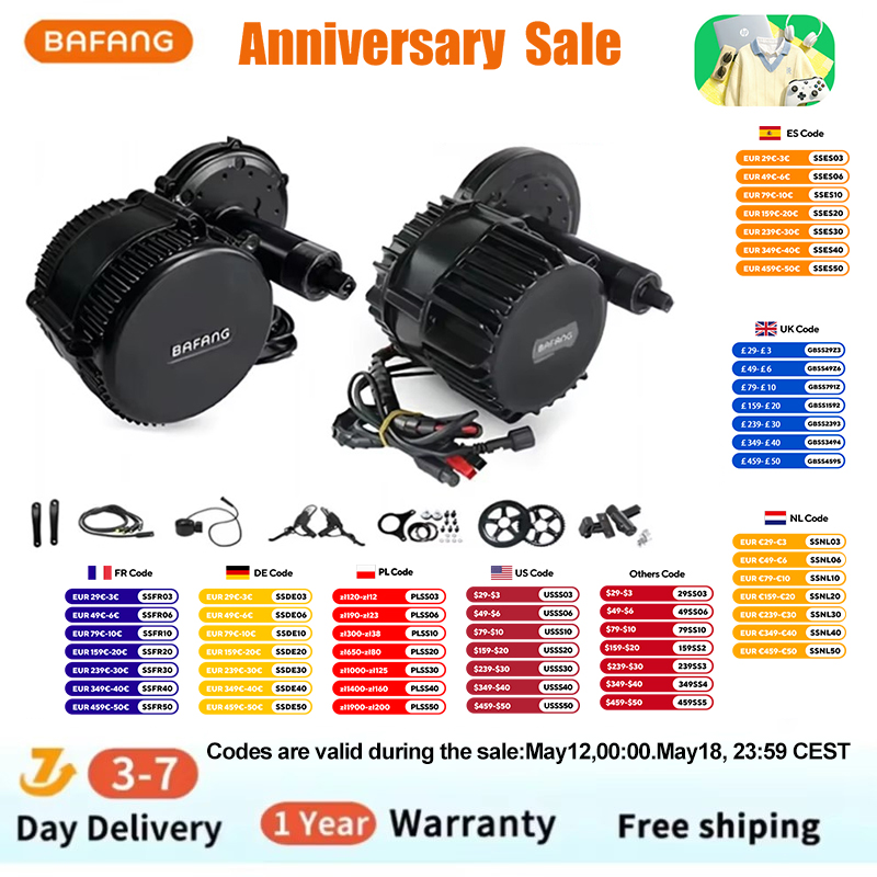 Bafang Bbshd 1000W Conversion Kit - Kit di Conversione per Bici Elettrica