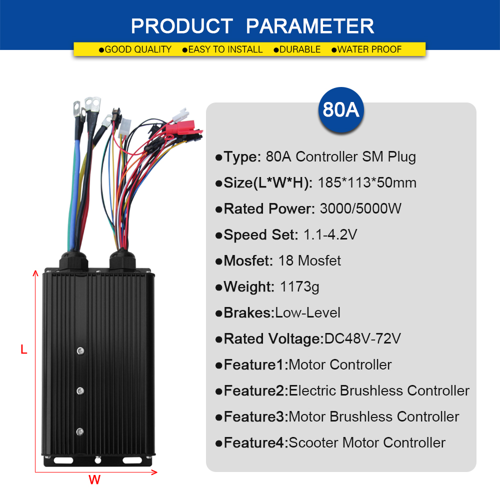 Controller a Onda Sinusoidale  - Sine Wave Controller 48V 72V 80A recensione e prezzo