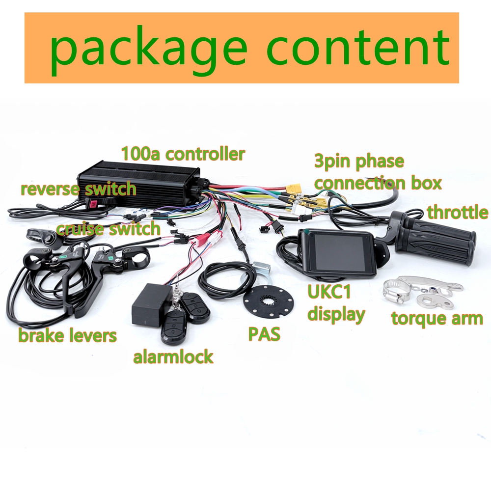 Kit di conversione per bici el - 72V 5000W Hub Motor Kit recensione e prezzo