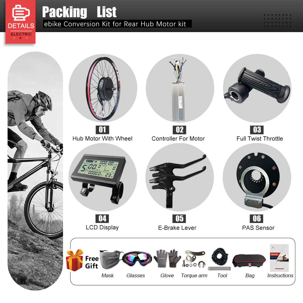 Kit di conversione per bici el - Ebike Conversion Kit 72V 3000W recensione e prezzo