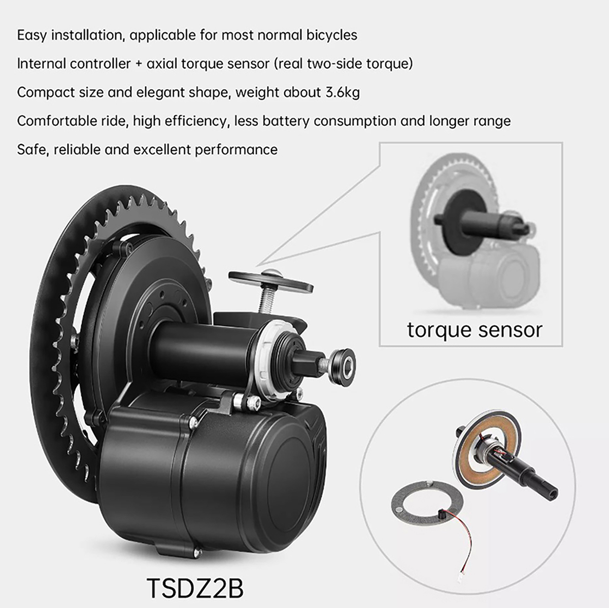 Nuova versione Tongsheng 48V 5 - Tongsheng Tsdz2B Mid Drive Motor recensione e prezzo