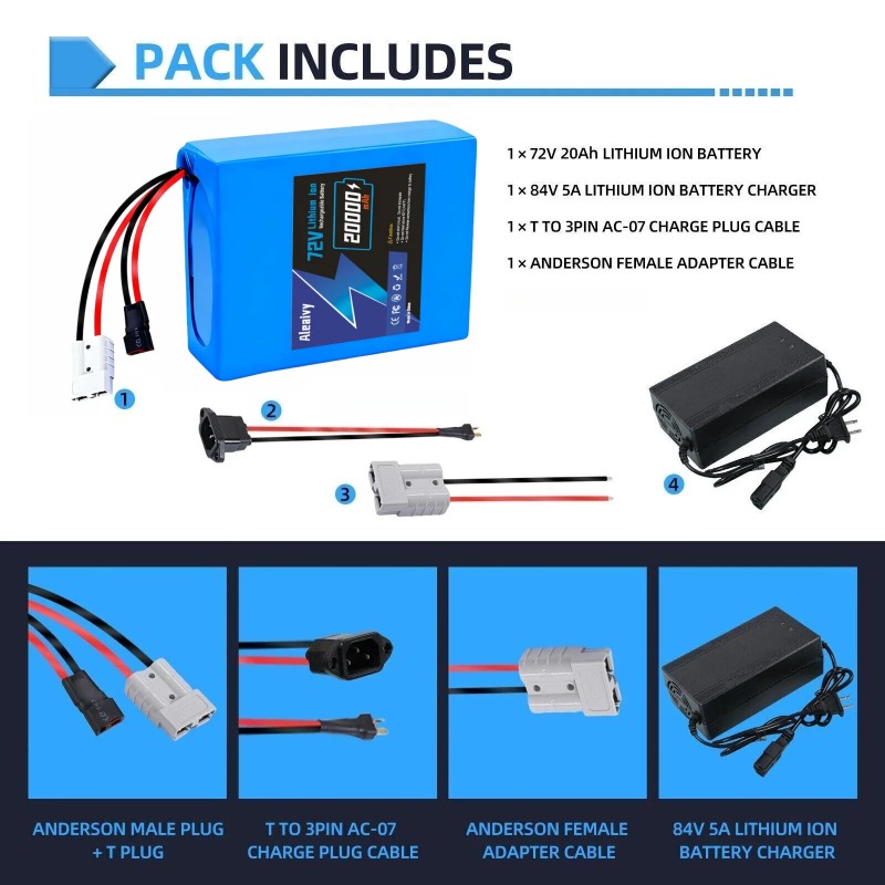 Batteria 72V 20S4P 20AH 20S6P  - Electric Bicycle Battery 72V 30Ah recensione e prezzo