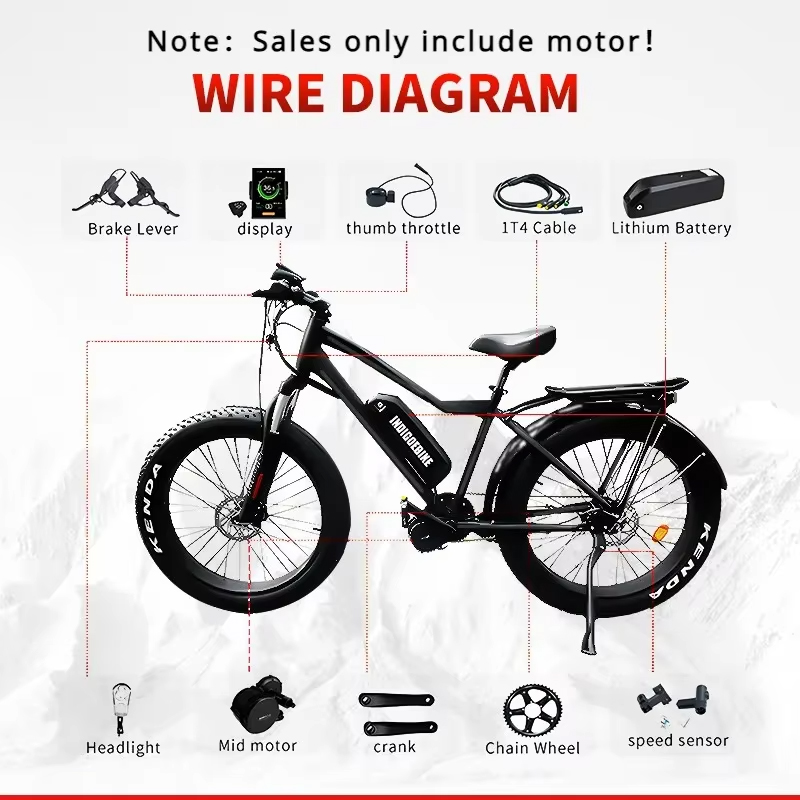 Kit di conversione per bici el - Mid Drive Motor Kit 52V 1000W recensione e prezzo
